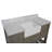 Hitton 48" Single Bathroom Vanity Set with Weathered Gray Cabinet and Carrara Marble Countertop-358529321-374037849