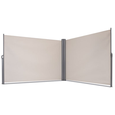 Paravent rétractable double pliant