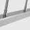Mick De Giulio Stagger 1-light Linear Chandelier in Polished Stainless Steel with Acrylic shade