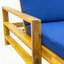 Chaise longue d'extérieur à dossier réglable en bois d'acacia