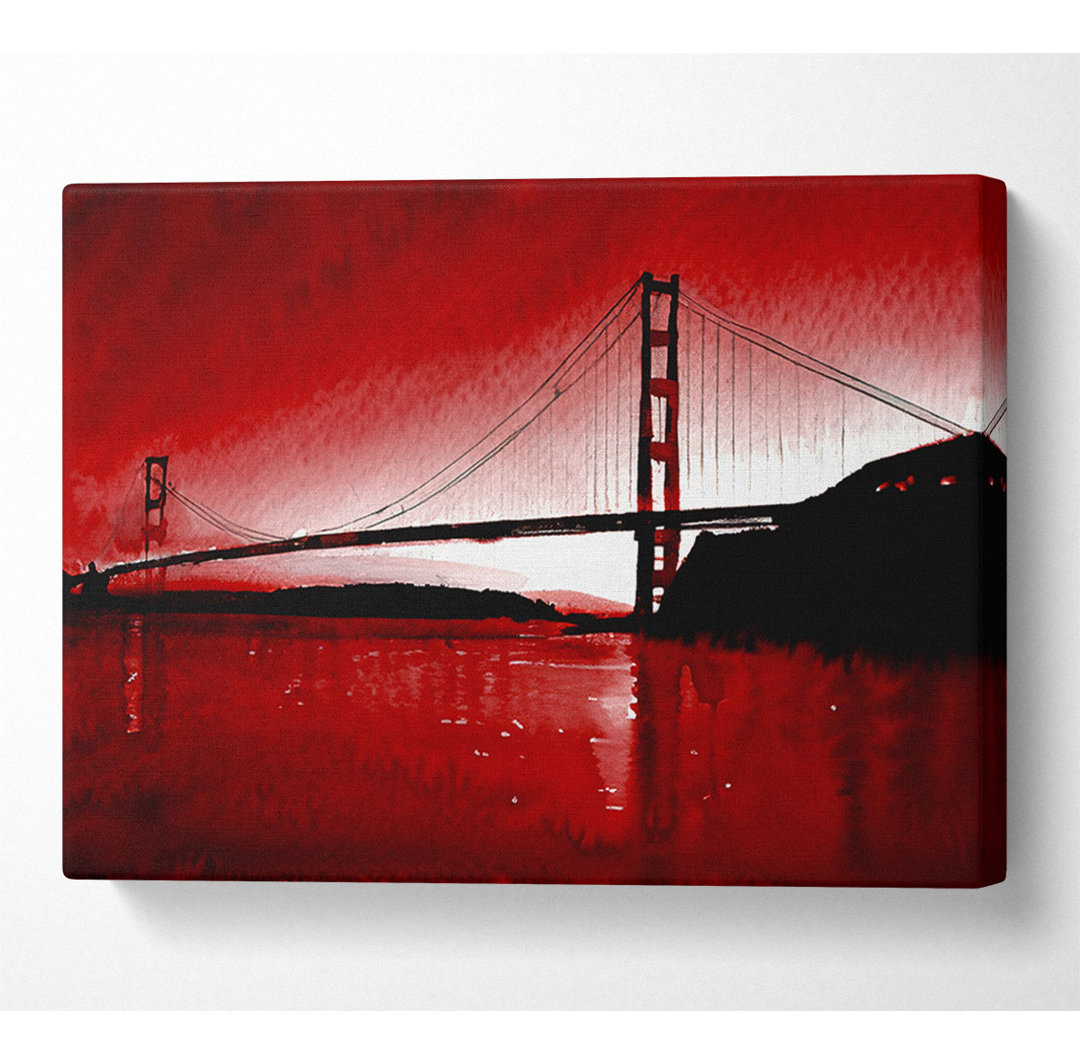 Golden Gate Bridge Rot - Kunstdrucke auf Leinwand - Wrapped Canvas