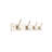 8 - FantasHome 18" Lobine Wall Mounted Hook Rack with 4 Hooks - White/Silver