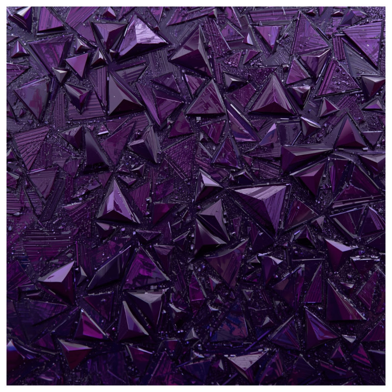 Tapisserie murale mauve à motif de triangles géométriques - Décoration murale triangles, H 50 po x l 60 po avec 4 œillets