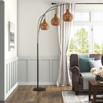 Andreiu 90.5'' Black Arched Floor Lamp