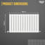 iBathUK Belgravia Horizontal Single Slim Flat Panel Radiator-115988036-115988035