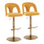 Tabourets de bar réglables Caden avec repose-pieds arrondi en T-113645509-113645515