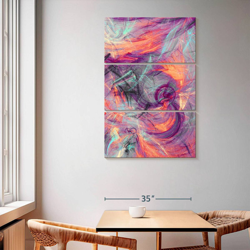 Avery Unicorn Streaks Abstract, 65" H x 42" W