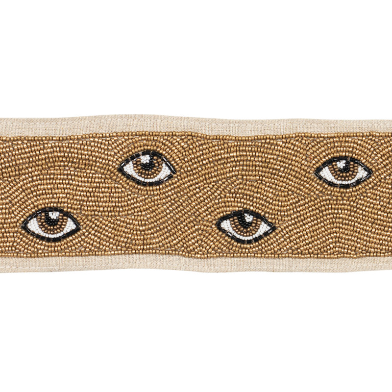 Mind's Eye Beaded Tape, Brown/Gold 