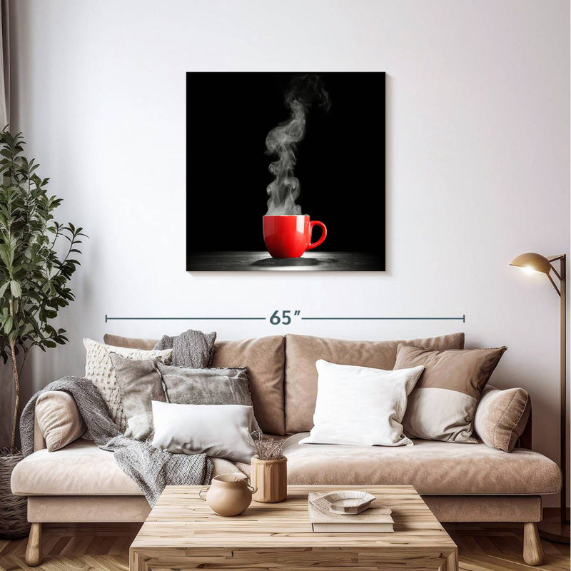 Yarlin Steaming Cup Of Coffee, 36" H x 36" W