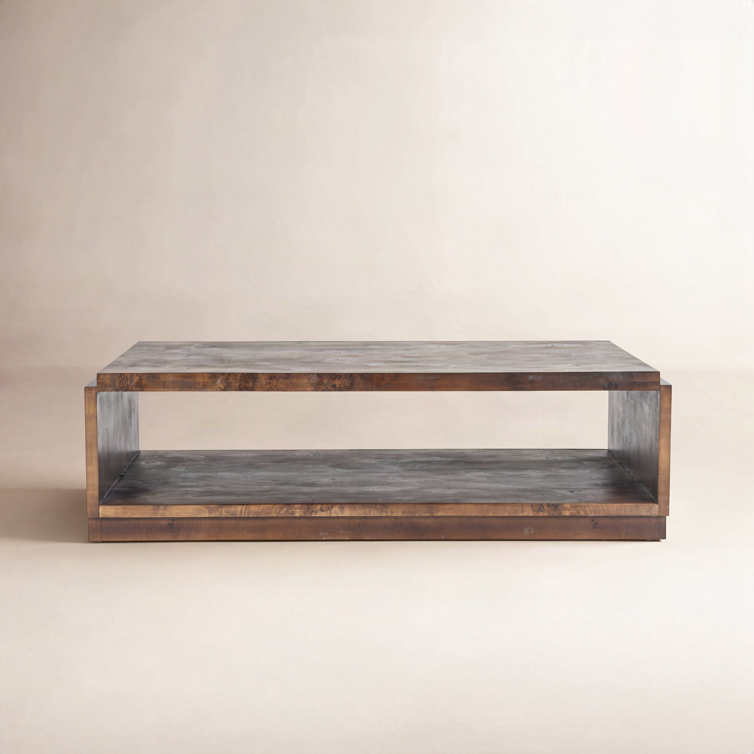 Kingston 54" Solid Wood Coffee Table, Dark Brown