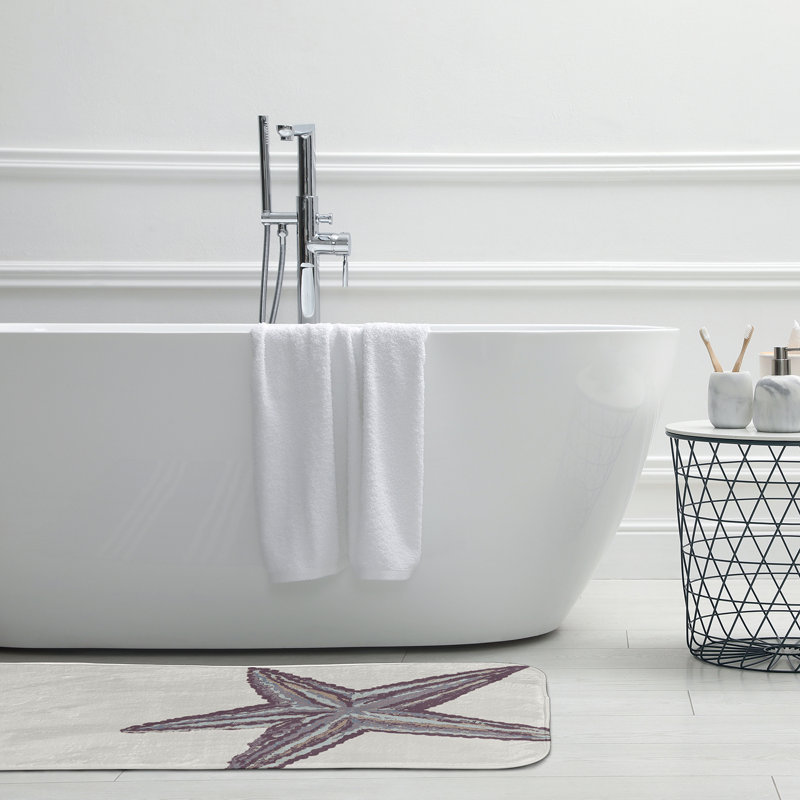 Tapis de bain Beach, L 17 po x L 24 po, Mauve