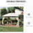 Outdoor Gazebo With Double Vented Roof And Steel Frame, For Garden Use - Beige 10' X 13' Patio Canopy, Roof, Curtain Sidewalls Backyard Sun Shelter