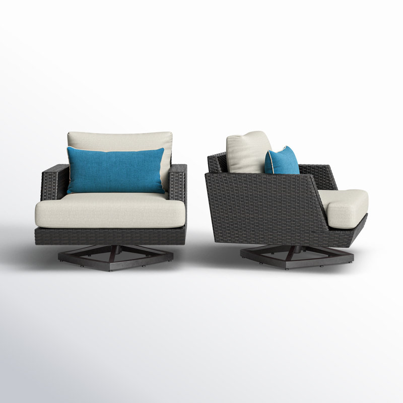 Chaises longues pivotantes en aluminium Ehrenfried, Sunbrella® à tissage uni palette colombe
