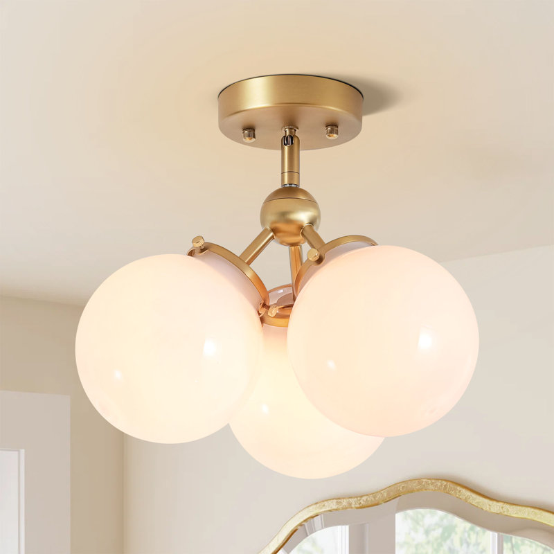Lumora 3-Light Dimmable Glass Globe Pendant