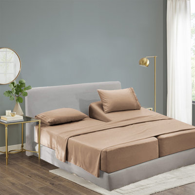  Ensemble de draps 1800 fils en rayonne de bambou