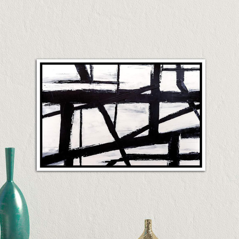 « Building Blocks II » par Nikki Chauhan, reproduction d’art, Toile blanche encadrée, H 32 po x l 48 po x P 1,5 po