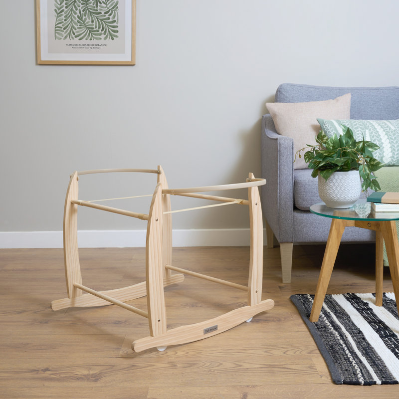 Deluxe Rocking Moses Basket Stand, Natural