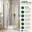 Feora 1950mm H Semi-Frameless Fixed Glass Panel with Glass-36813493