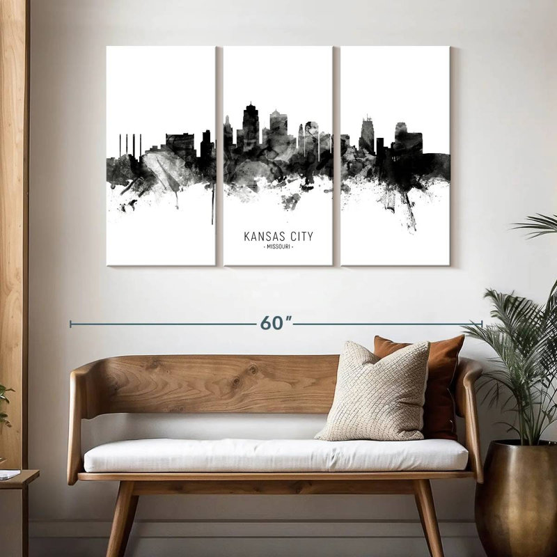Skyline de Sirecs, Kansas City, Missouri III, H 32 po x l 50 po
