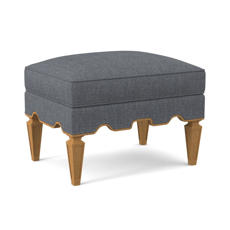 Palm Ottoman, Amber, Elise Harbor 100% Polyester