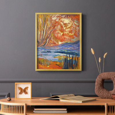 «Cadmium Winter Solstice II», reproduction encadrée - bois massif