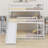Triple Bed With Built-In Ladder,Slide And Guardrails-1929822897