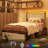 Omartin 45.4'' Bed Frame Twin Size with Armrests Headboard & RGB Light, Upholstered Twin Size Bed Platform with Drawers-722112918-685555291