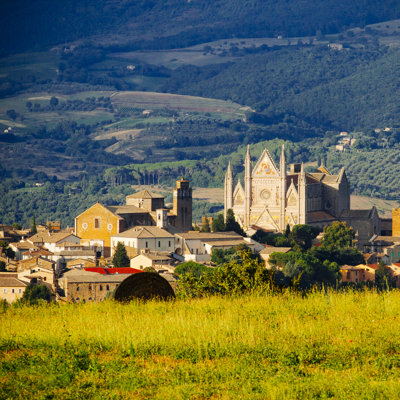 Cathedral, Orvieto Umbria, Italy by Meskolo - Wrapped Canvas Print
