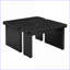 Table basse amovible en MDF noir pour salon / jardin, peu encombrant Facile à nettoyer-671356481