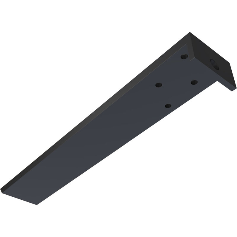 Support flottant dissimulé en acier robuste avec bride, H 16 po x l 1,5 po x P 2,5 po