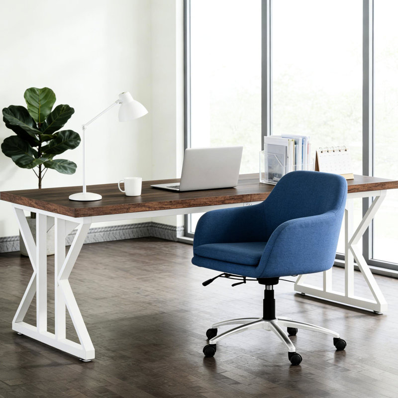 Bureau d'écriture rustique avec conception double, productivité accrue au bureau, ordinateur à tablettes ajustables de 78,74 po, idéal pour une installation à deux, panneau de particules de construction