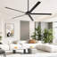 Ventilateur de plafond 72 po / 84 po en aluminium pour intérieur / extérieur avec télécommande, ventilateur de plafond industriel moderne et imperméable à l'eau, ventilateur de pavillon réversible à 6 vitesses sans lumière-698305710-677436086