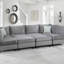 Canapé modulaire en velours 8 pièces