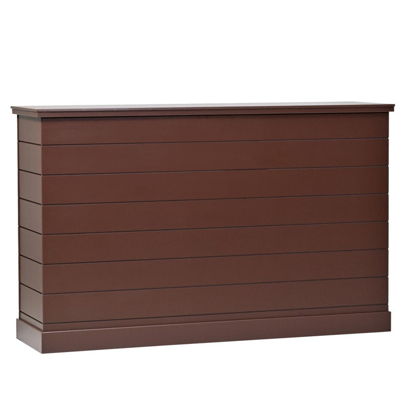 Outdoor Large Shiplap TV Lift Cabinet for TVs, 45.75''H x 77''W x 20.5''D, Mocha Brown