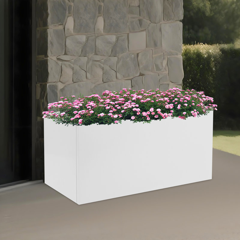Planter Box Rectangular Galvanized Steel Planter Box