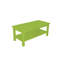 Table basse Versaloft en bois massif Amish avec tablette en peinture vert lime-2057274614