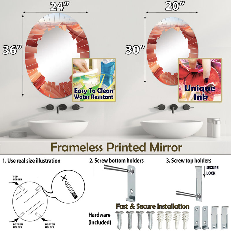 Clearsky Oval Mirror, 30" x 20"