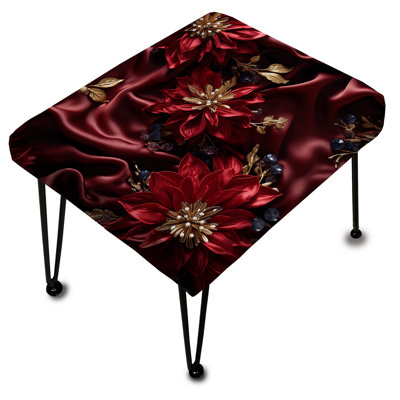 Opulent Majesty Deep Purple - Damask Rectangle Ottoman