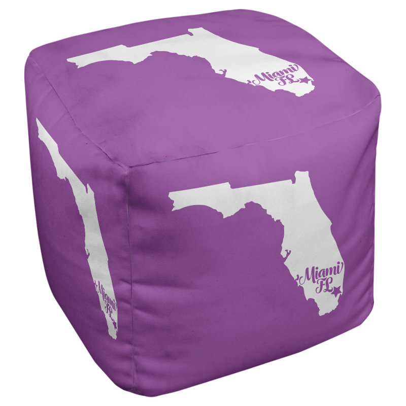 Repose-pieds cube en floride miami, Violet