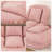 Upholstered Foldable Lazy Sofa Bed (Pink)-645626825