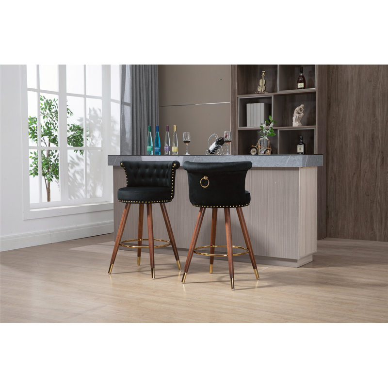 Versatile Swivel Bar Stools with Backrest and Footrest for Different Settings