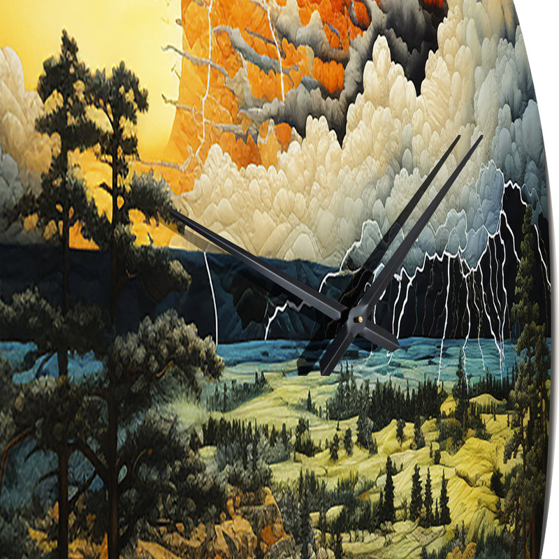 Horloge murale Lightning Electric Dance II - Paysages, Petit