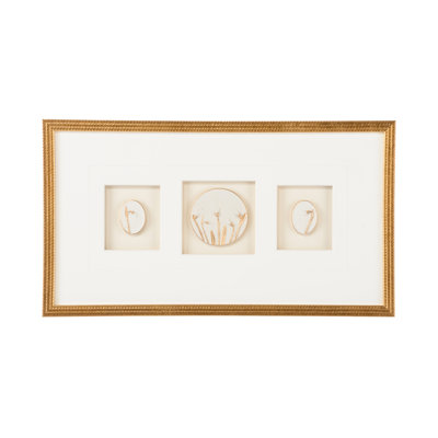 Botanical Relief Handmade Plaster Wall Decor