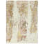Hand Knotted Abstract Area Rug in White/Beige/Yellow-89092871