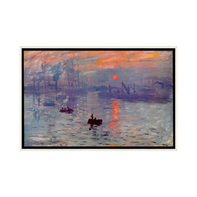 Impression de lever de soleil sur toile par Claude Monet