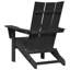 Chaise Adirondack pliante vidaXL noire en PEHD de 31,69 po x 29,33 po x 36,22 po