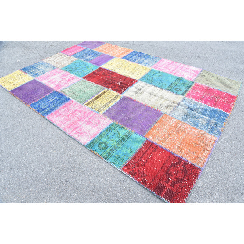 Tapis orientaux, grand tapis rétro, tapis audacieux, tapis turc, tapis de luxe arc-en-ciel, tapis rétro