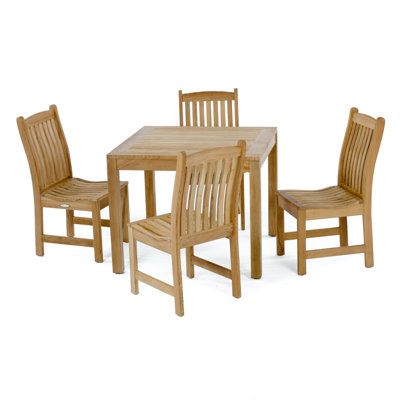 Veranda Square 4 - Person 36'' L Outdoor Restaurant Dining Set