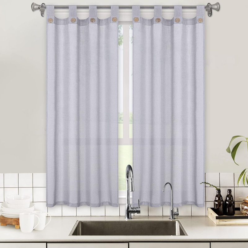 Nacier Solid Colour Kitchen Curtain