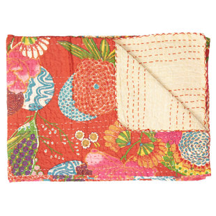 Jeté en coton Kantha